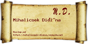 Mihalicsek Diána névjegykártya